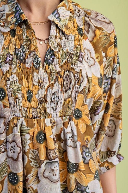 Fall Floral Boho top by Gigio - Main Street Threads