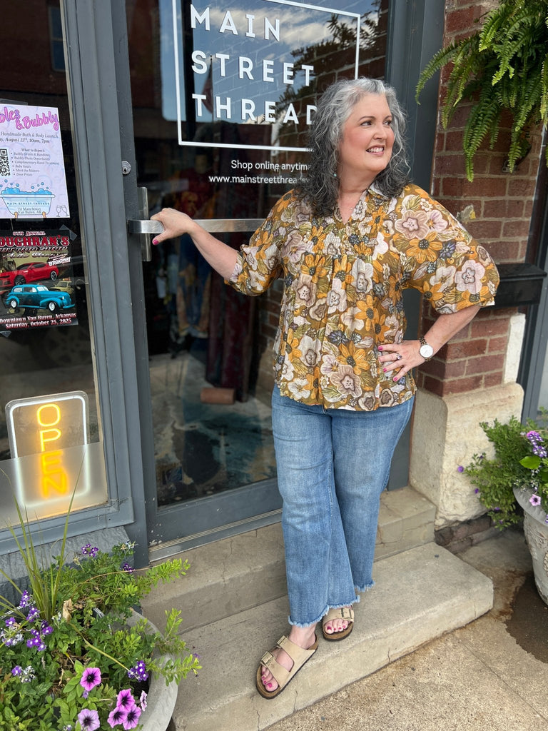 Fall Floral Boho top by Gigio - Main Street Threads