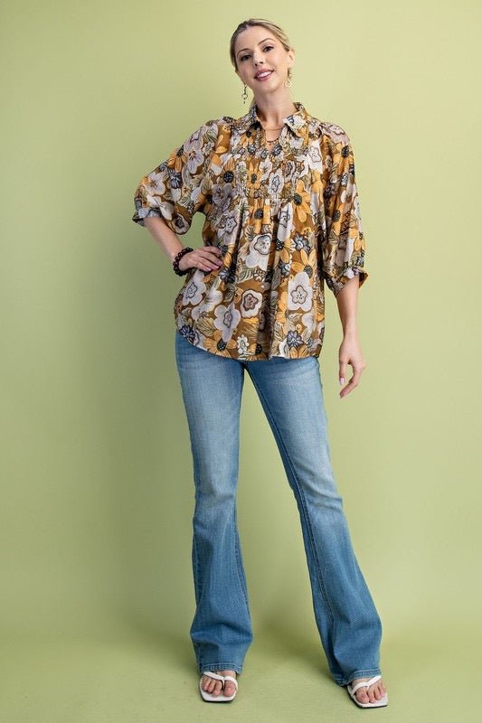Fall Floral Boho top by Gigio - Main Street Threads