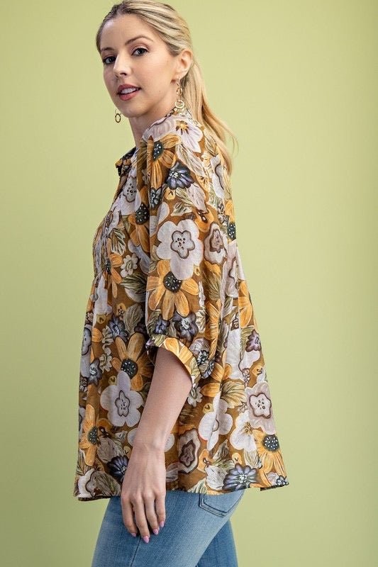 Fall Floral Boho top by Gigio - Main Street Threads