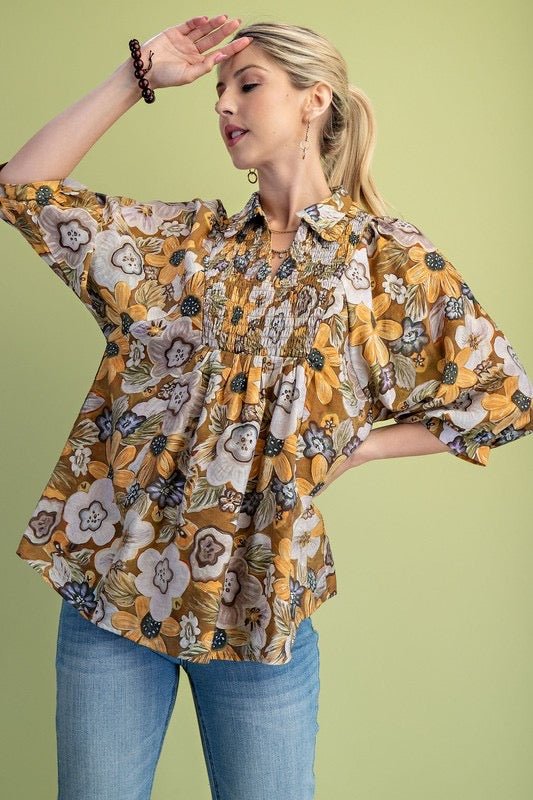 Fall Floral Boho top by Gigio - Main Street Threads