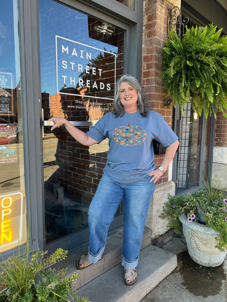 Fall Pumpkin by Kay graphic tee - Main Street Threads