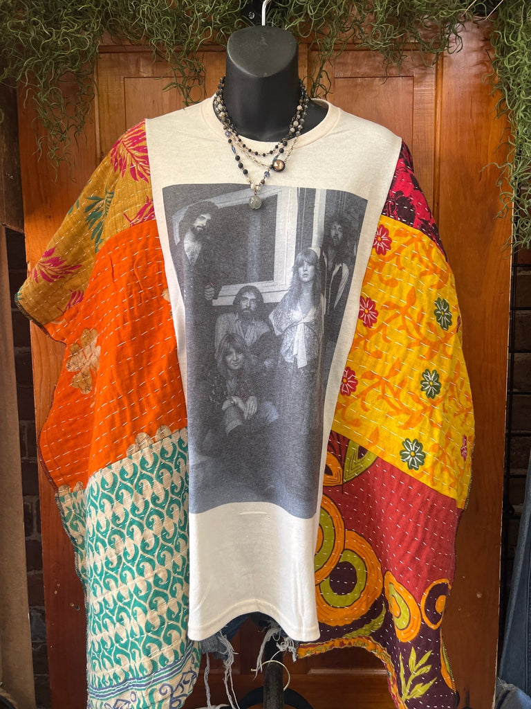 Fleet multi - pattern kantha poncho - Main Street Threads