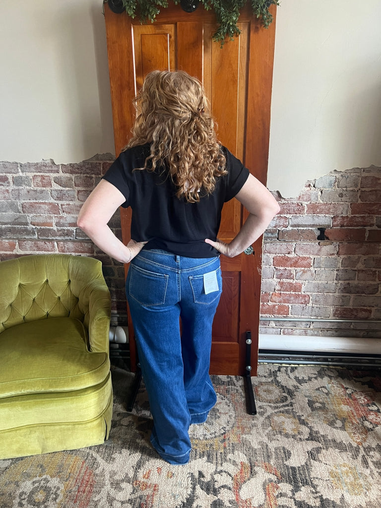 FLYING MONKEY WIDE LEG JEANS "DON'T SPEAK" - Main Street Threads