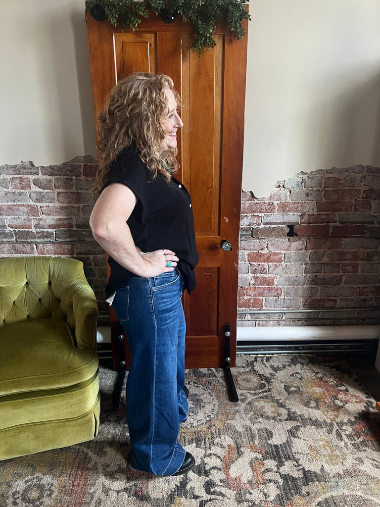 FLYING MONKEY WIDE LEG JEANS "DON'T SPEAK" - Main Street Threads