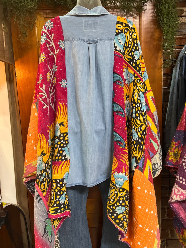 Forever 21 Denim & kantha kimono - Main Street Threads