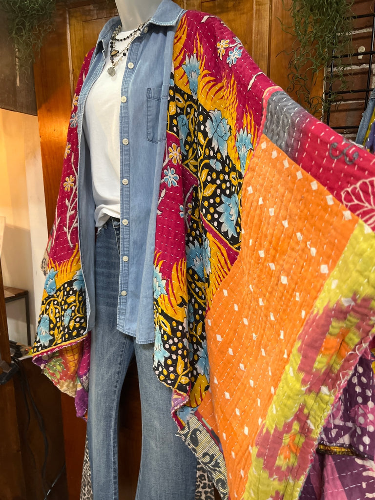 Forever 21 Denim & kantha kimono - Main Street Threads