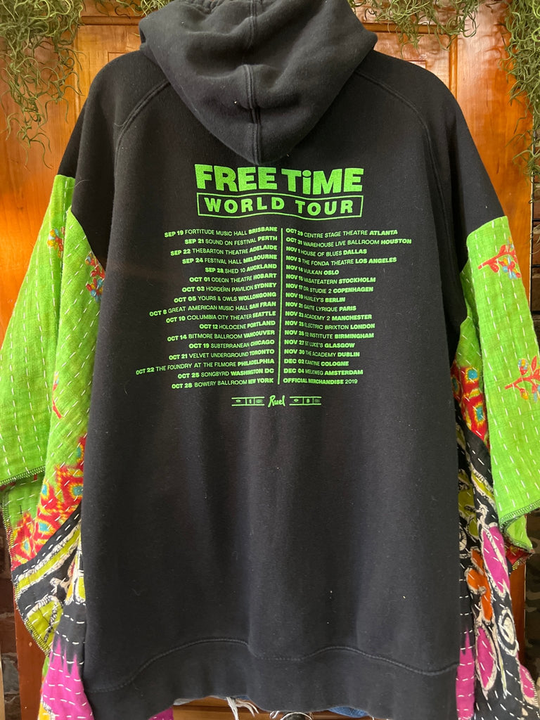 Free Time kantha sweatshirt poncho - Main Street Threads