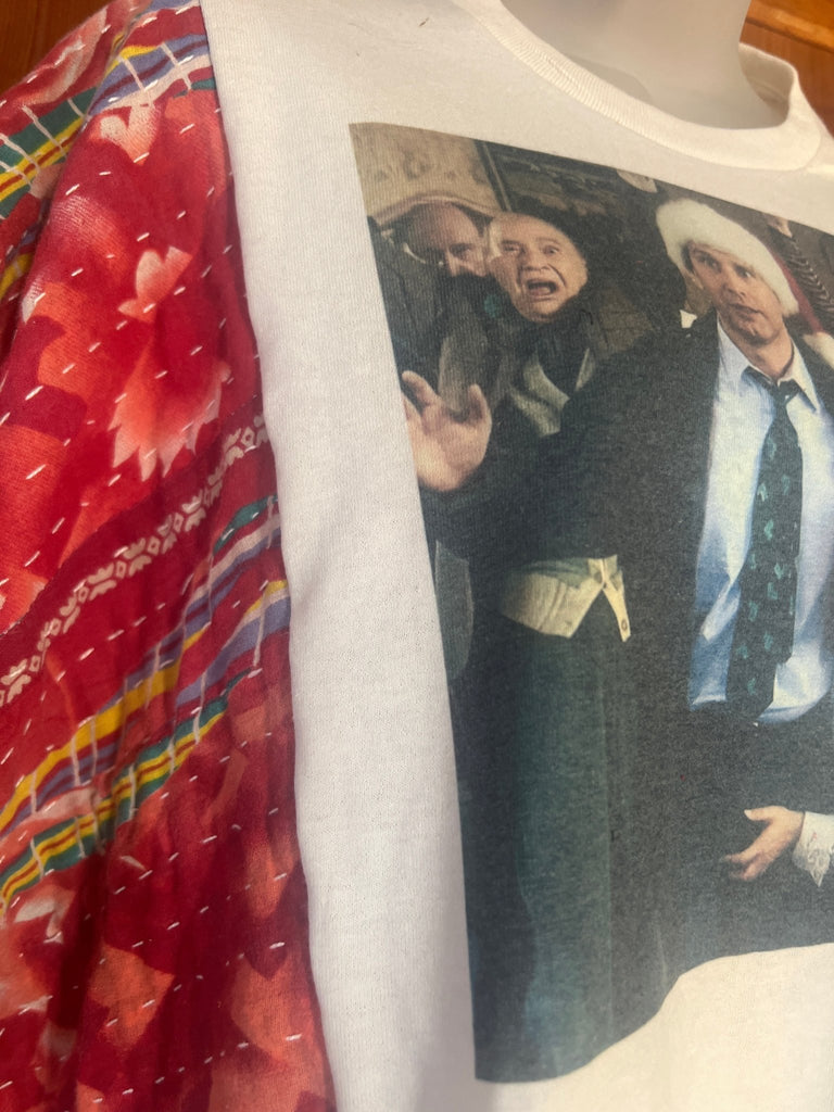 Good Ole Fashioned Christmas kantha poncho - Main Street Threads