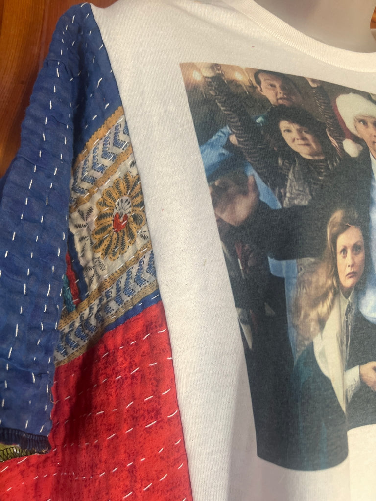 Good Ole Fashioned Christmas kantha poncho - Main Street Threads