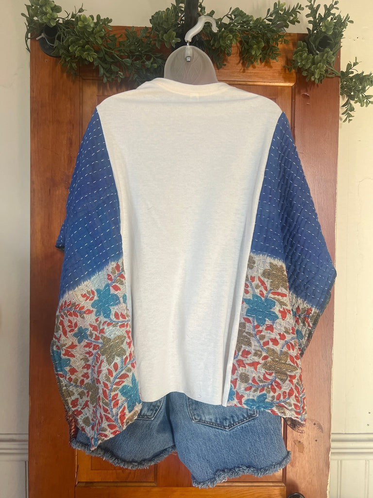 Good Ole Fashioned Christmas kantha poncho - Main Street Threads