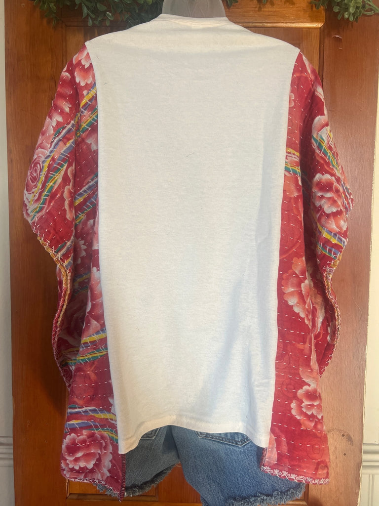 Good Ole Fashioned Christmas kantha poncho - Main Street Threads