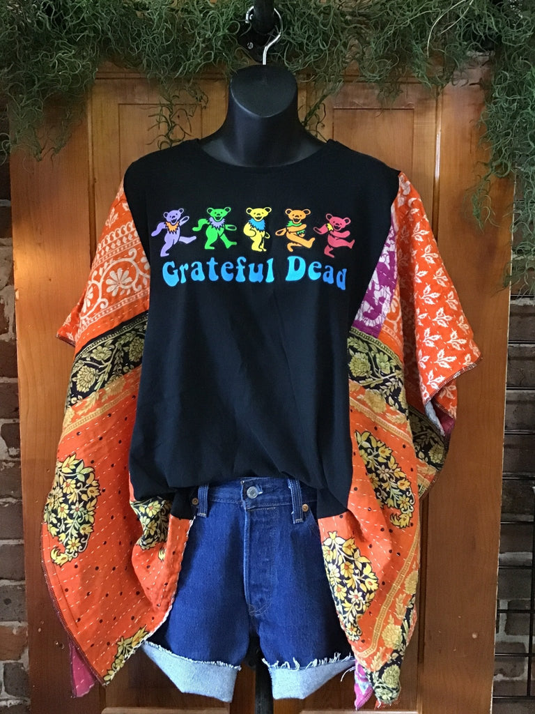 Grateful Dead kantha poncho - Main Street Threads