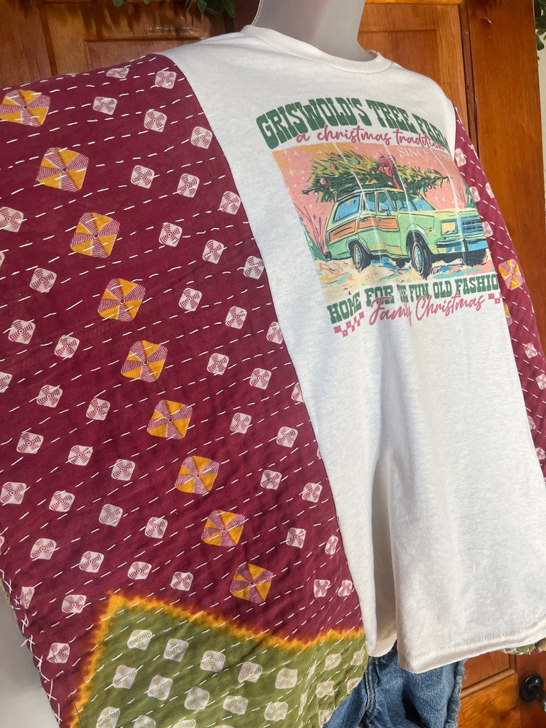 Griswold Tree Farm kantha poncho - Main Street Threads