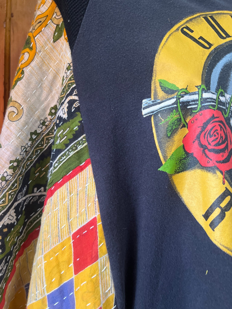 Guns - N - Roses crop kantha poncho - Main Street Threads