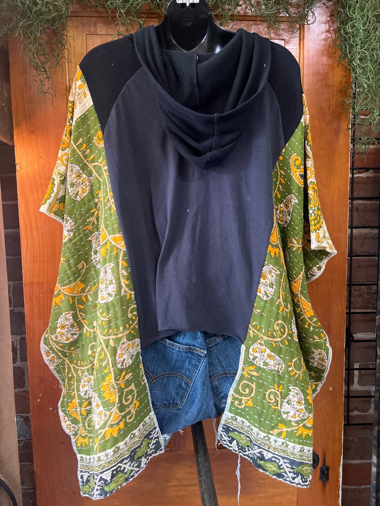 Guns - N - Roses crop kantha poncho - Main Street Threads