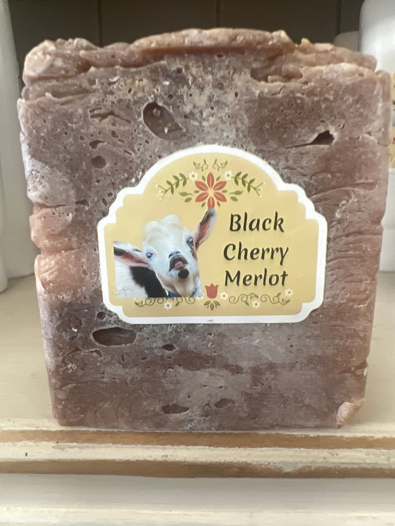 Handmade Goat Milk Black Cherry Merlot soap - Main Street Threads