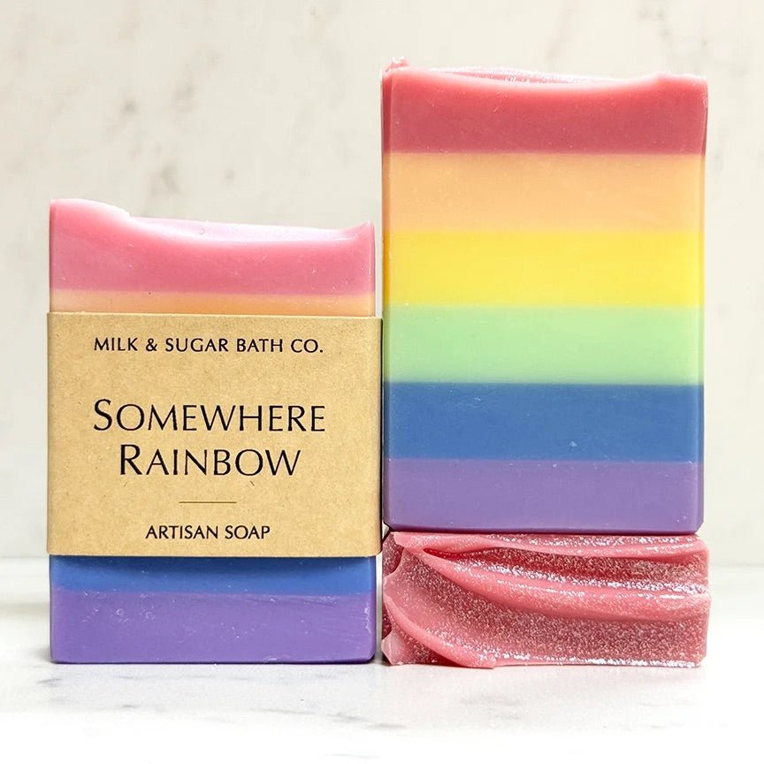 Handmade Somewhere Rainbow soap - Main Street Threads
