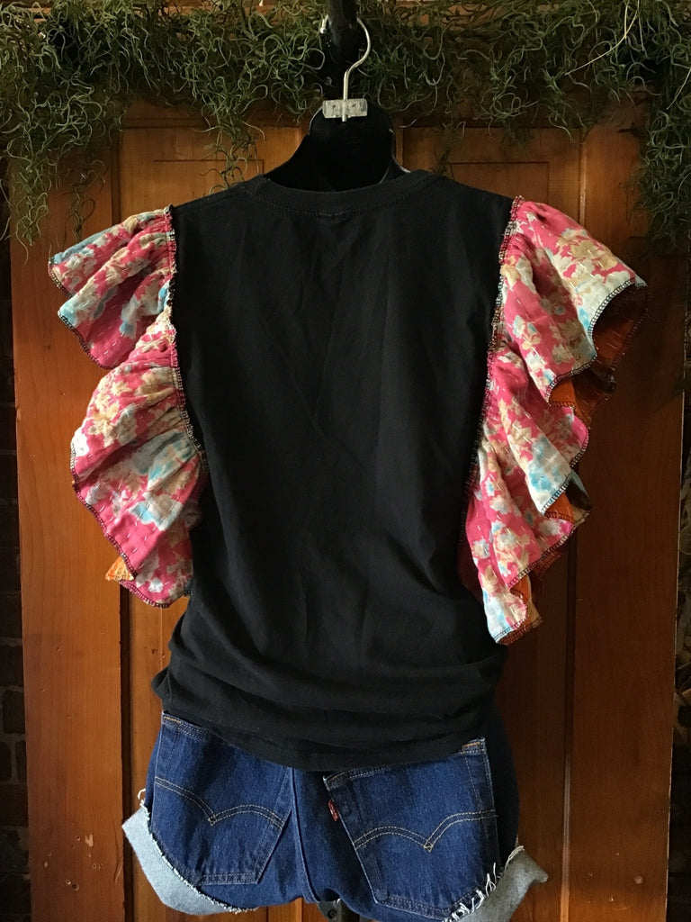 H.E.R. ruffle sleeves kantha tee - Main Street Threads