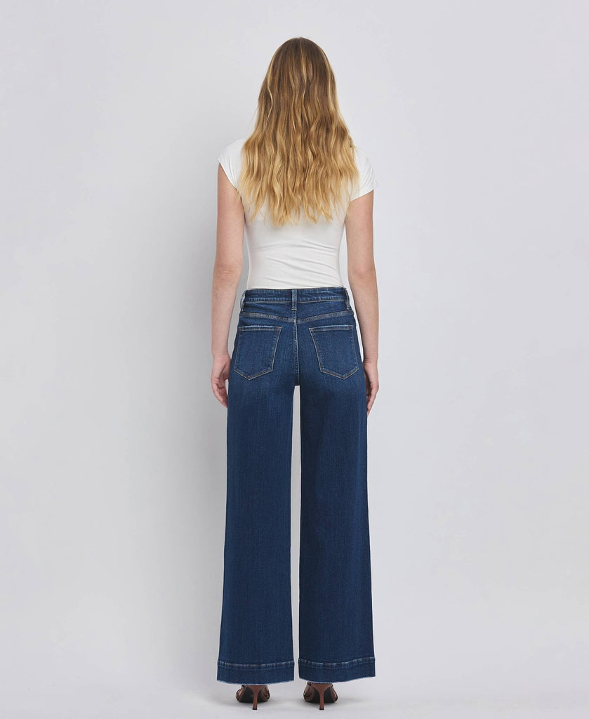 HIGH RISE WIDE TROUSER JEANS - Main Street Threads