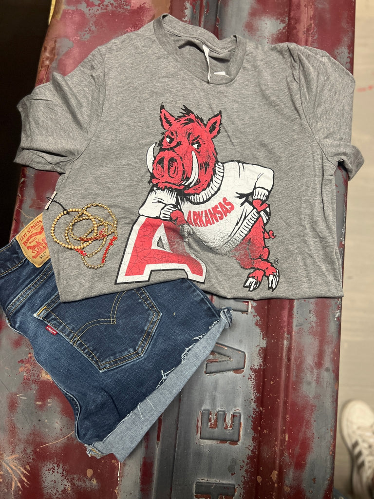 HOG leaning on "A" Graphic tee - Main Street Threads