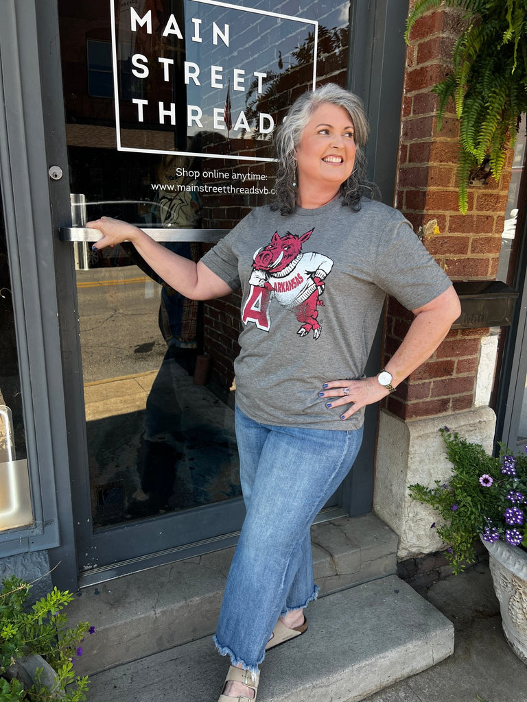 HOG leaning on "A" Graphic tee - Main Street Threads