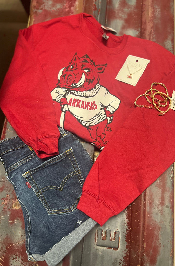 HOG leaning on "A" Sweatshirt - Main Street Threads