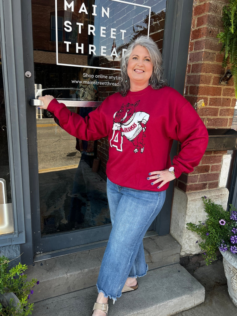 HOG leaning on "A" Sweatshirt - Main Street Threads