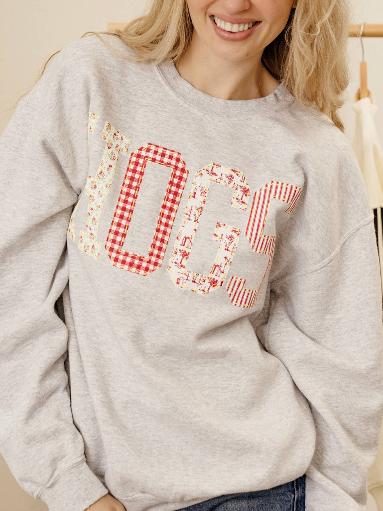 Hogs Puff Ink Ash Gray Sweatshirt - Main Street Threads