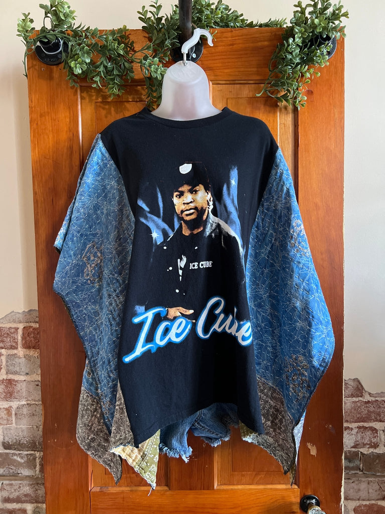 Ice Cube kantha poncho - Main Street Threads