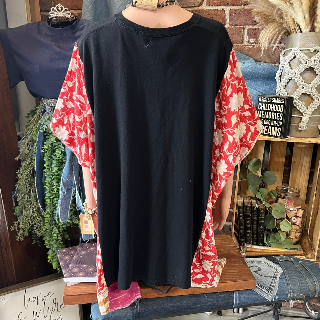 Ice Cube upcycled kantha poncho - Main Street Threads