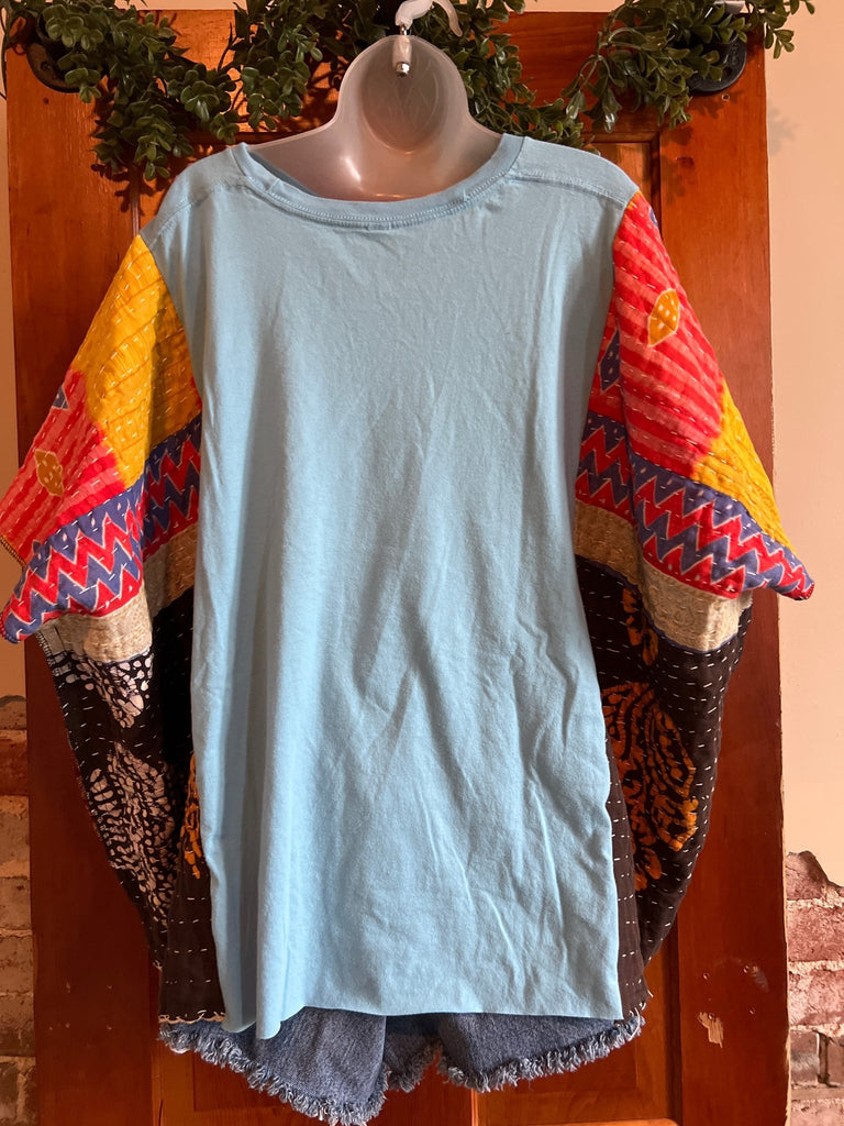 Joel David Weir kantha poncho - Main Street Threads