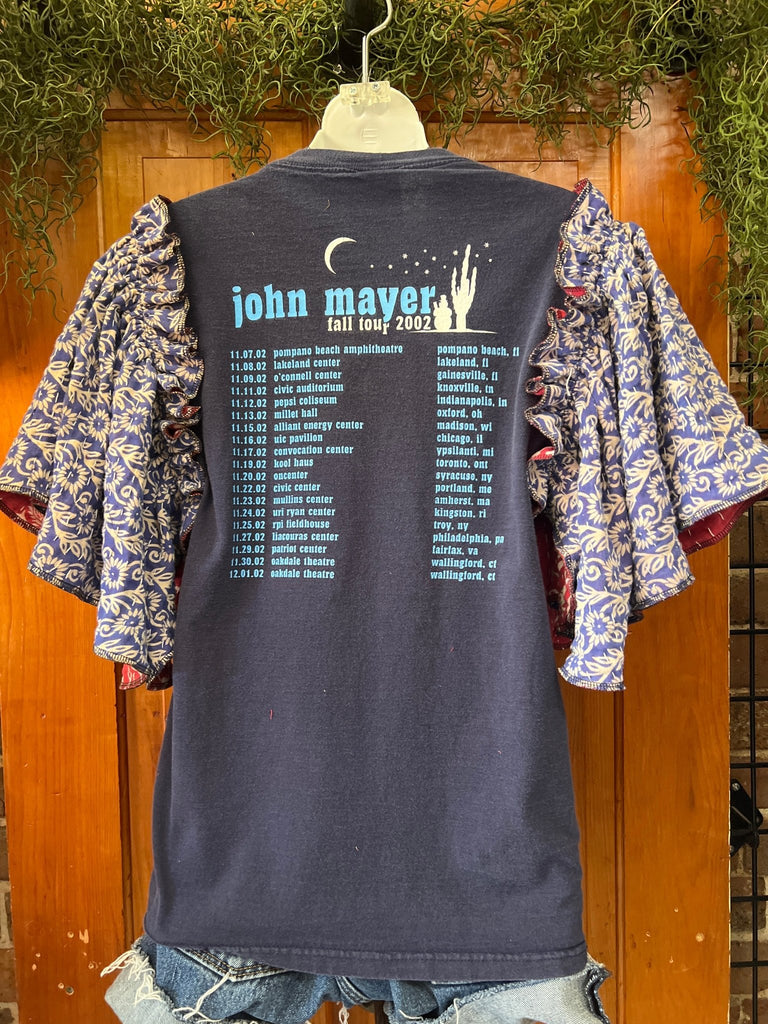 John Mayer ruffle sleeves kantha tee - Main Street Threads