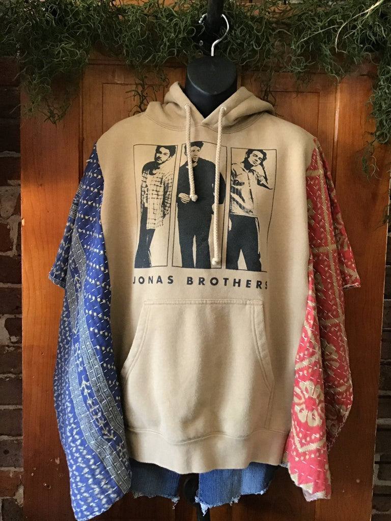 Jonas Brothers hoodie kantha poncho - Main Street Threads