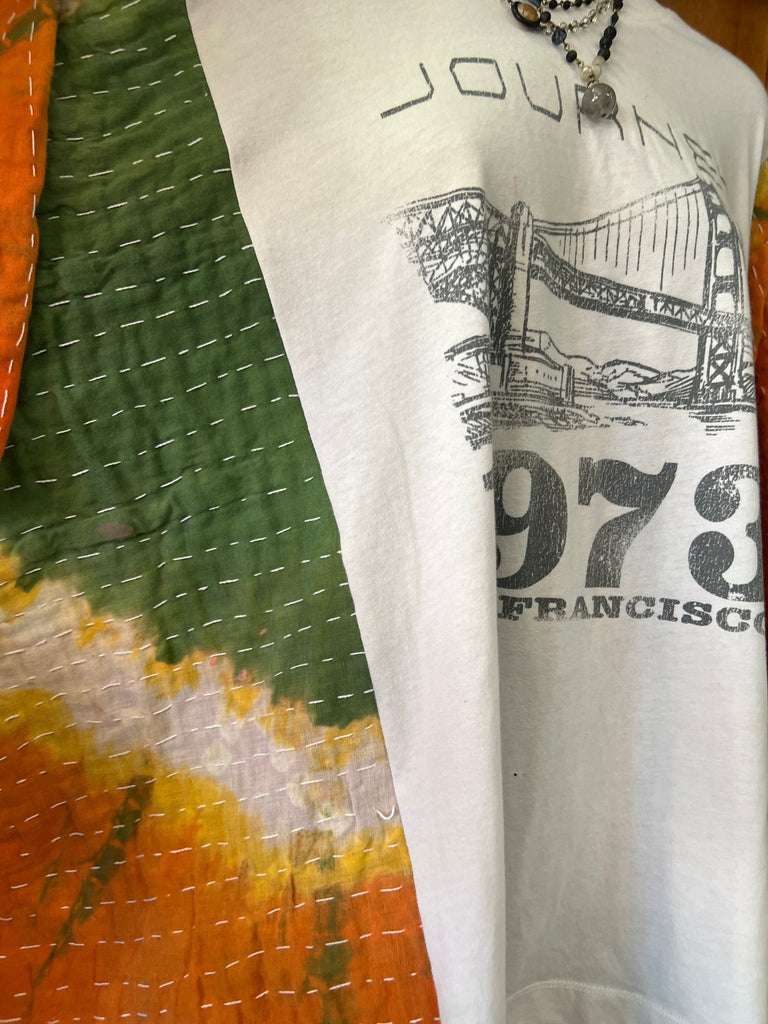 Journey 1973 kantha poncho - Main Street Threads