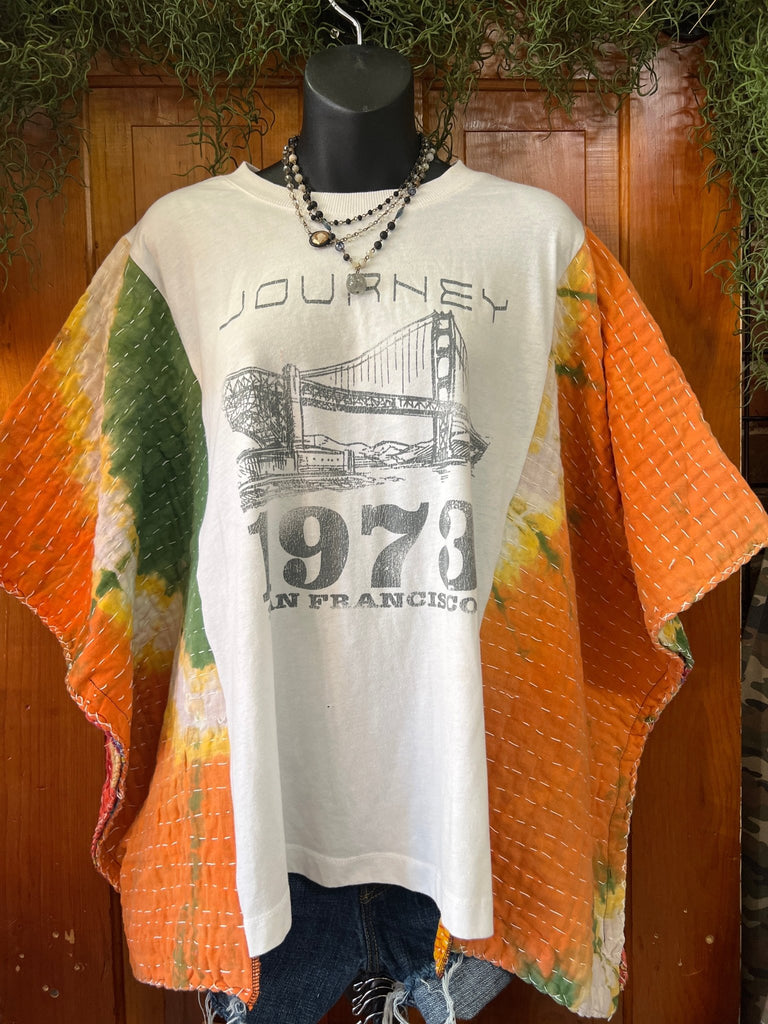 Journey 1973 kantha poncho - Main Street Threads