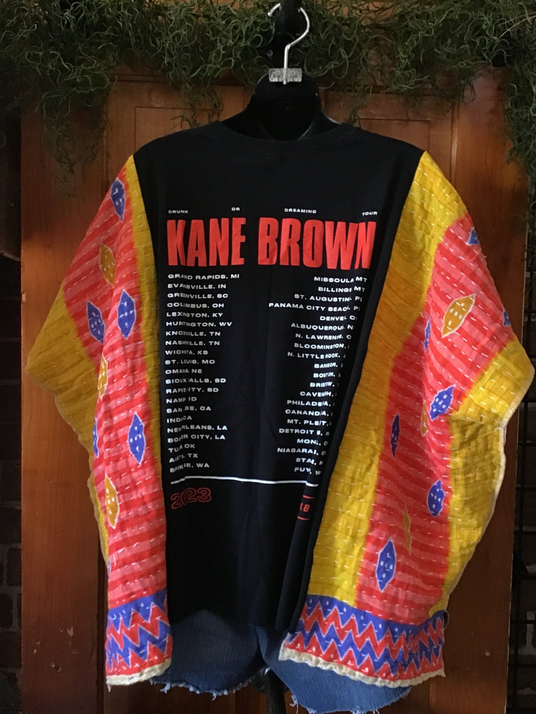 Kane Brown “Drunk or Dreaming Tour” kantha poncho - Main Street Threads