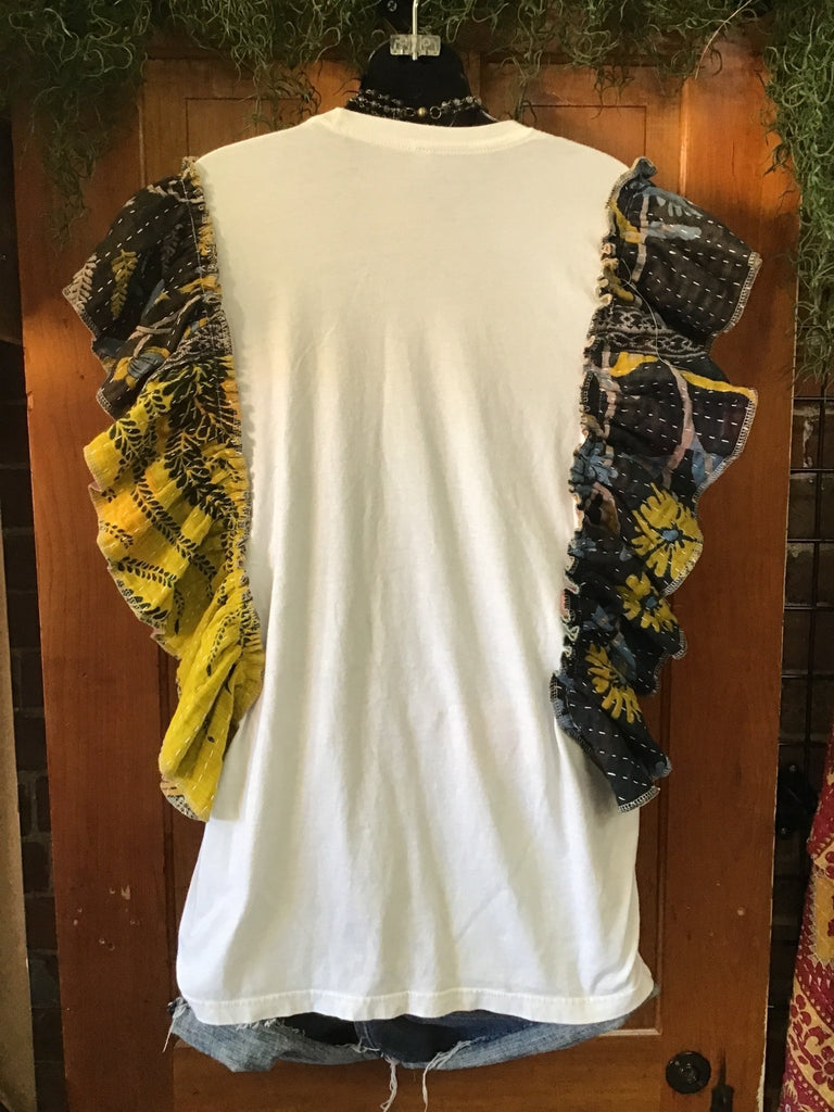 Katy Perry PRISM ruffle sleeves kantha tee - Main Street Threads