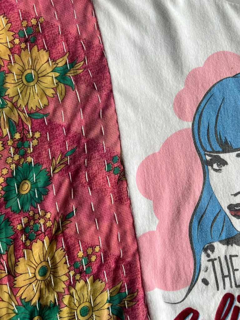 Katy Perry upcycled kantha poncho - Main Street Threads