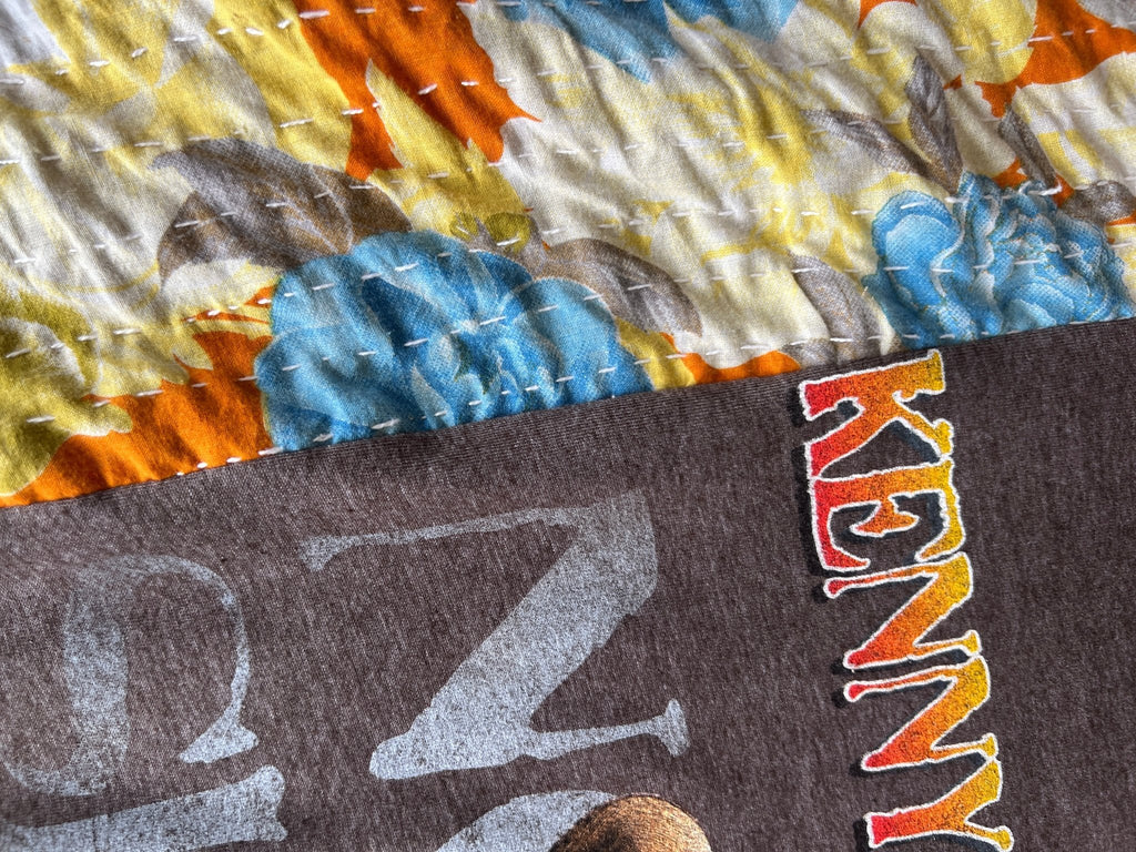 Kenny Chesney upcycled kantha poncho - Main Street Threads