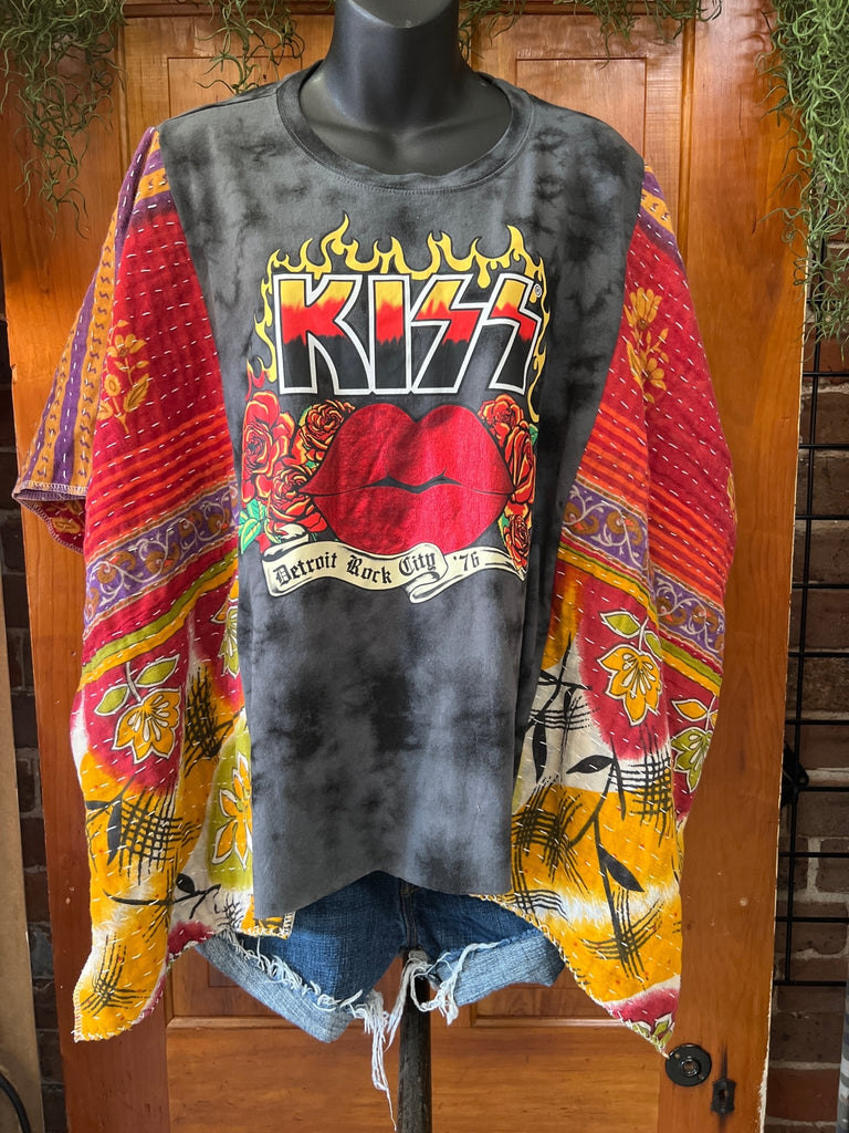 KISS Detroit Rock City kantha poncho - Main Street Threads