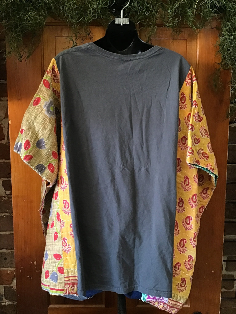 Kiss Rock & Roll All Nite kantha poncho - Main Street Threads