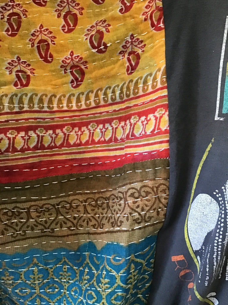 Kiss Rock & Roll All Nite kantha poncho - Main Street Threads