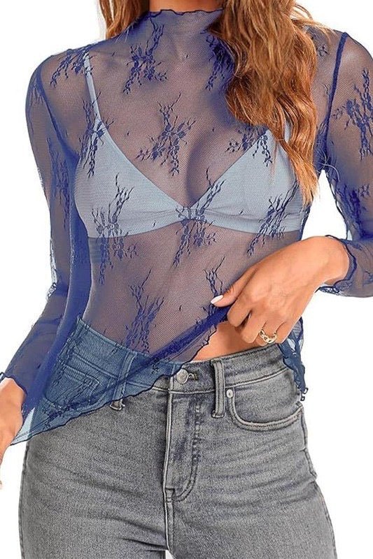 Lacey Mesh layering top - Main Street Threads