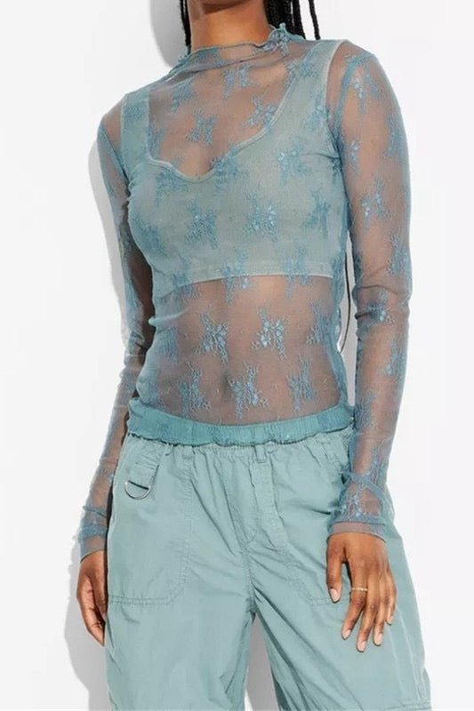 Lacey Mesh layering top - Main Street Threads