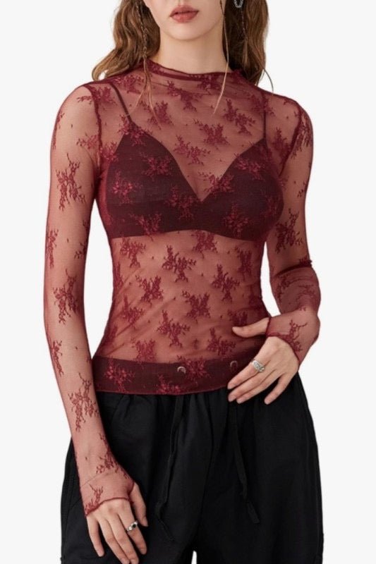 Lacey Mesh layering top - Main Street Threads