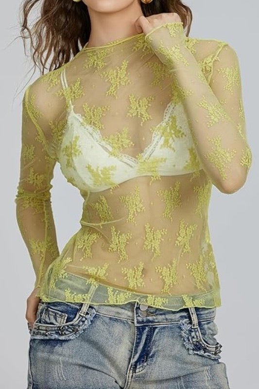 Lacey Mesh layering top - Main Street Threads