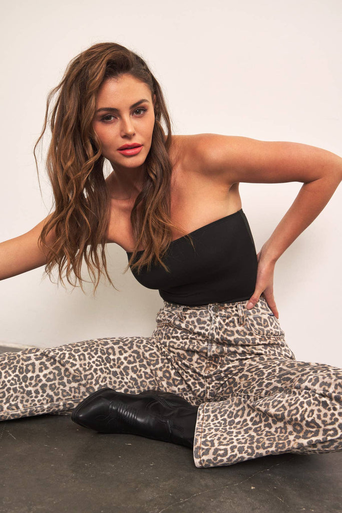 Leopard High Rise Dad Jean - Main Street Threads