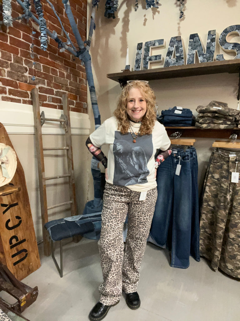 Leopard High Rise Dad Jean - Main Street Threads