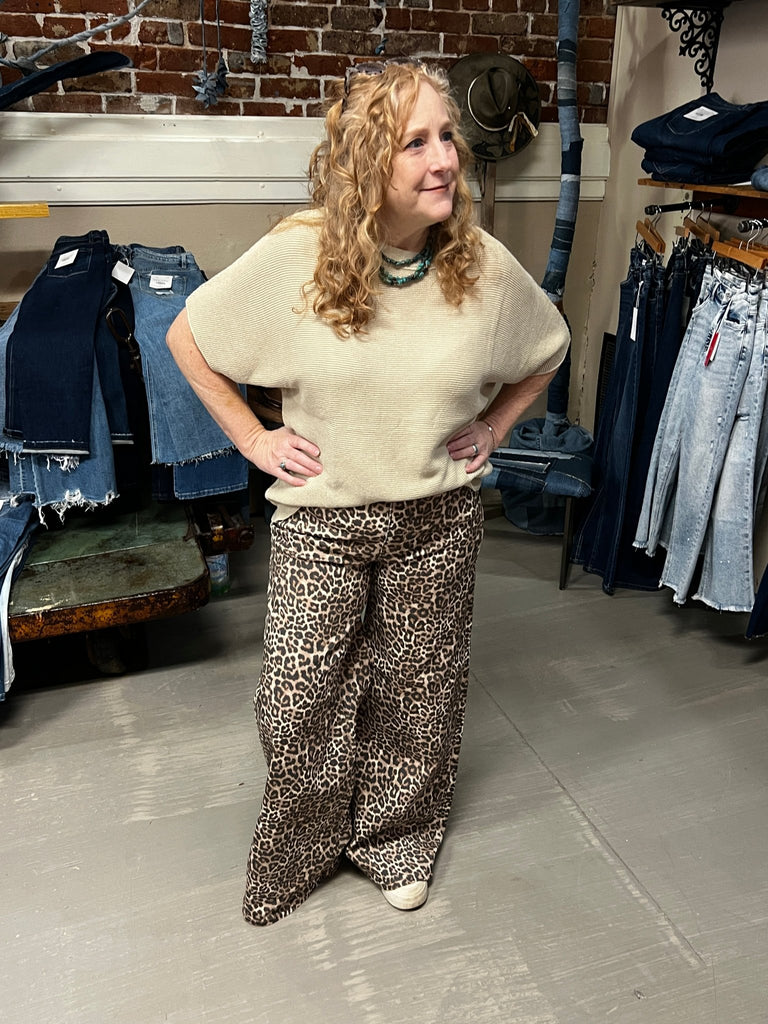 Leopard High Rise Wide Leg - Main Street Threads